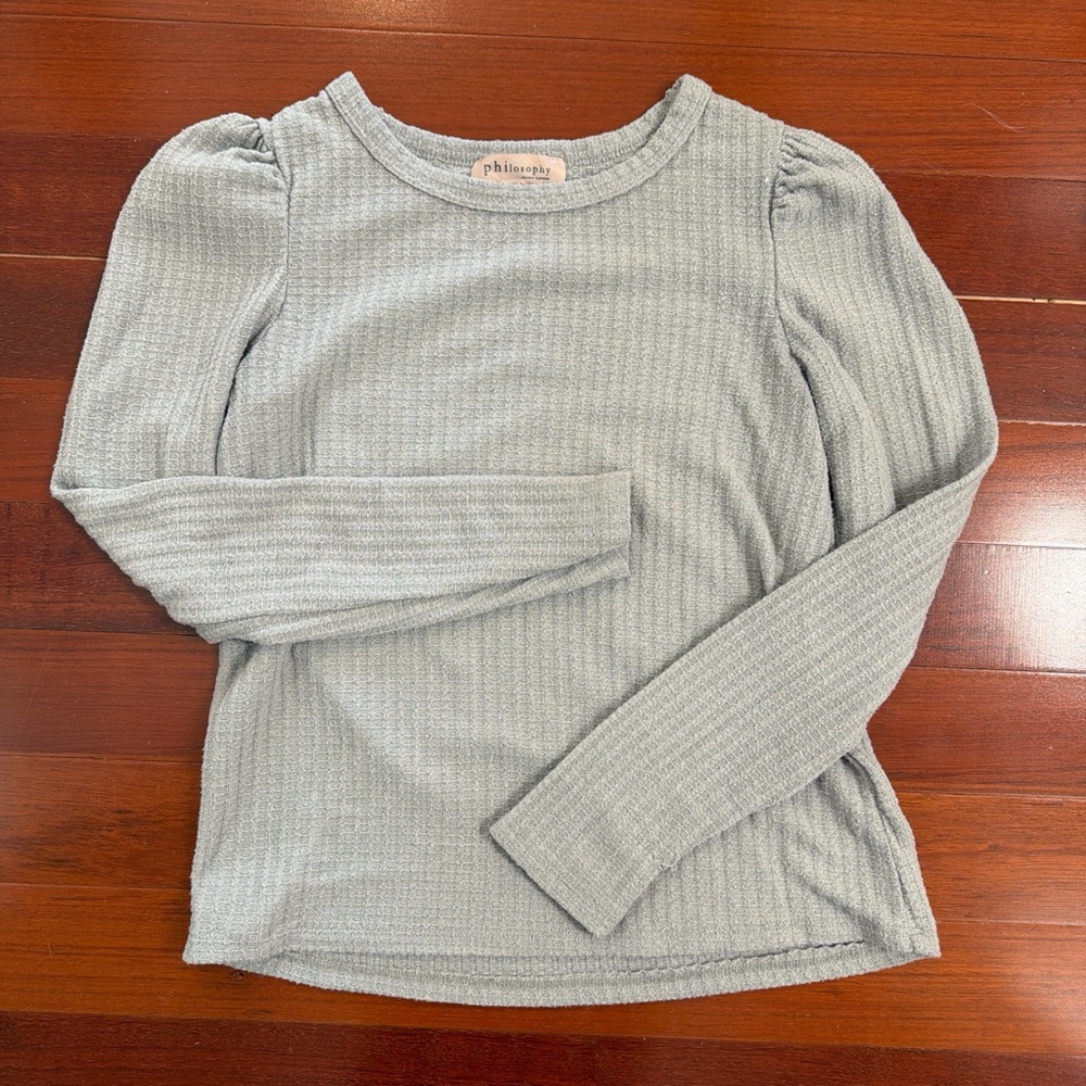 waffle knit philosophy top